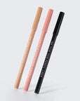 Peripera Ink Thin Thin Pencil Liner with a precise 2mm tip for creating wide-eyed looks. Available in two shades: Cacao Brown and Black Noir, offering smooth, long-lasting, and smudge-proof application for the perfect eyeliner every time.