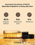 Cosrx Full Fit Propolis Light Ampule Main ingredient: 83.3% Propolis Extract – Known for its hydrating, soothing, and skin-smoothing properties