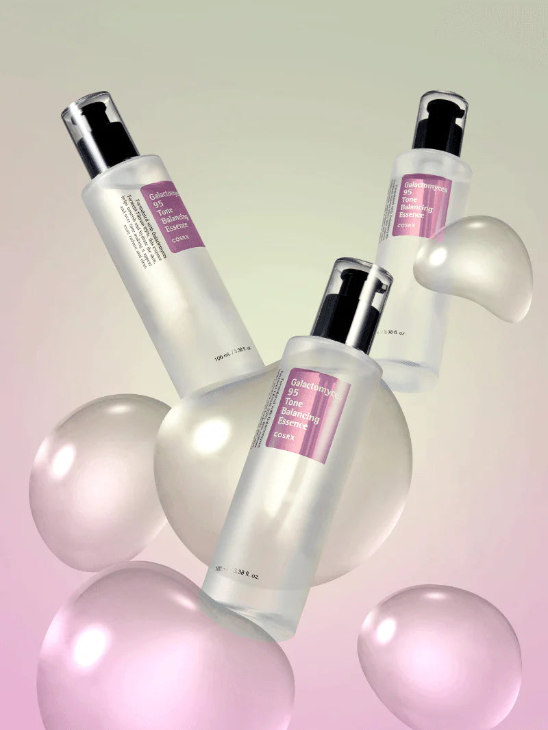 COSRX Galactomyces 95 Tone Balancing Essence – A brightening and hydrating essence with 95% Galactomyces ferment filtrate for smooth, radiant skin