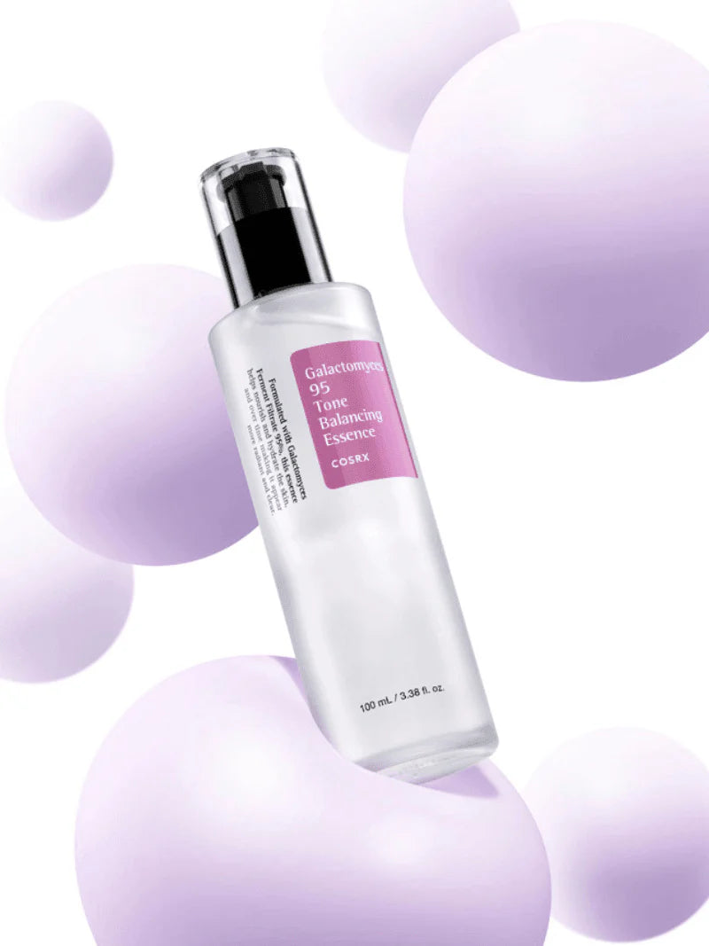 COSRX Galactomyces 95 Tone Balancing Essence – A brightening and hydrating essence with 95% Galactomyces ferment filtrate for smooth, radiant skin