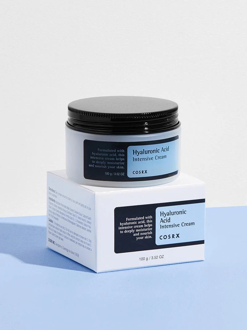 COSRX Hyaluronic Acid Intensive Cream – Lightweight, non-greasy moisturizer that hydrates and plumps skin for a smooth, radiant finish