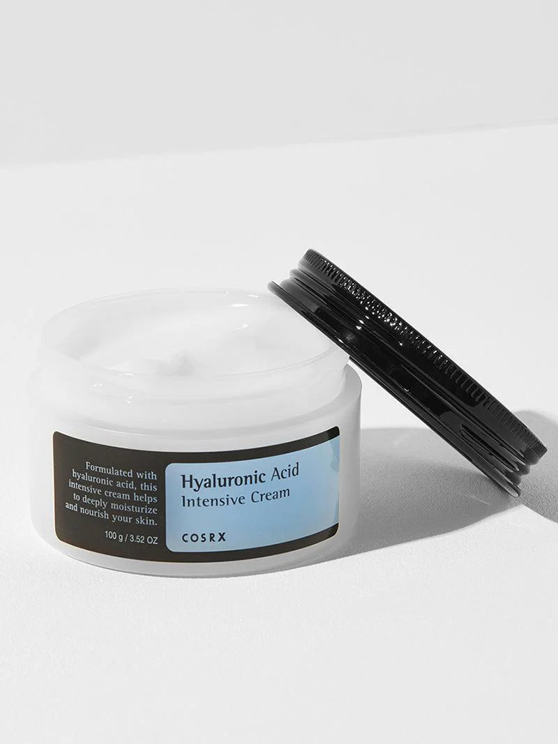 COSRX Hyaluronic Acid Intensive Cream – Absorbs quickly into skin to provide long-lasting hydration without leaving a greasy residue