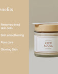 I’m From Rice Mask with rice bran and rice powder, a gentle scrub that cleans, brightens skin, and tightens pores for a smooth, glowing complexion