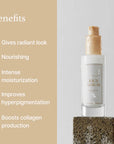 I’m From Rice Serum enriched with niacinamide and hyaluronic acid, boosting collagen, improving skin elasticity, and reducing dark spots for glowing skin