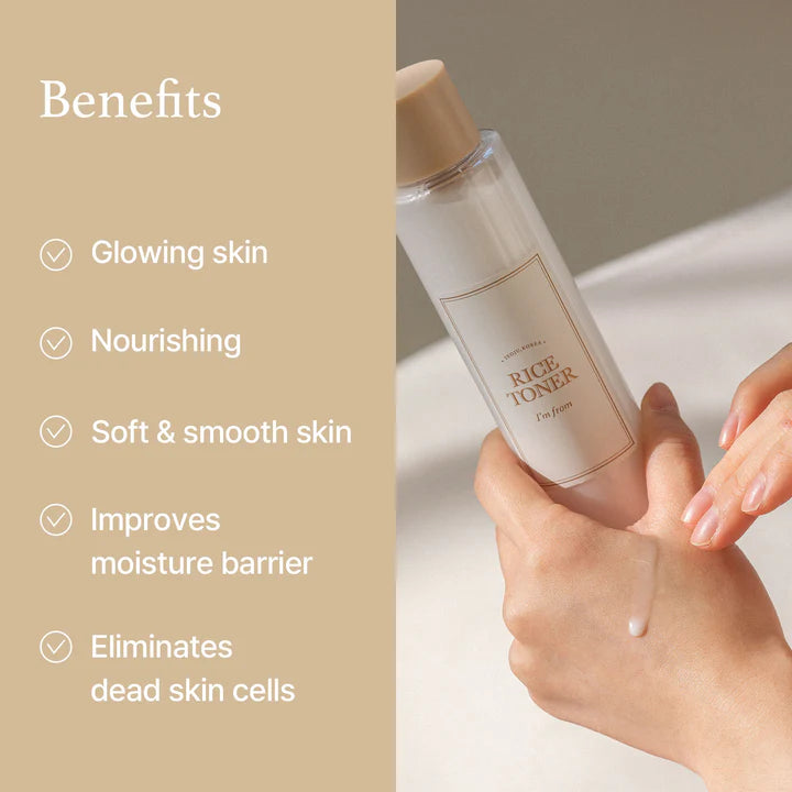 I’m From Rice Toner – a nourishing toner with Goami rice extract to hydrate, soften, and brighten skin, leaving it smooth and glowing