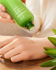Applying Innisfree Green Tea Balancing Skin EX – light, non-greasy toner with minerals and amino acids for smooth, hydrated, and refreshed skin