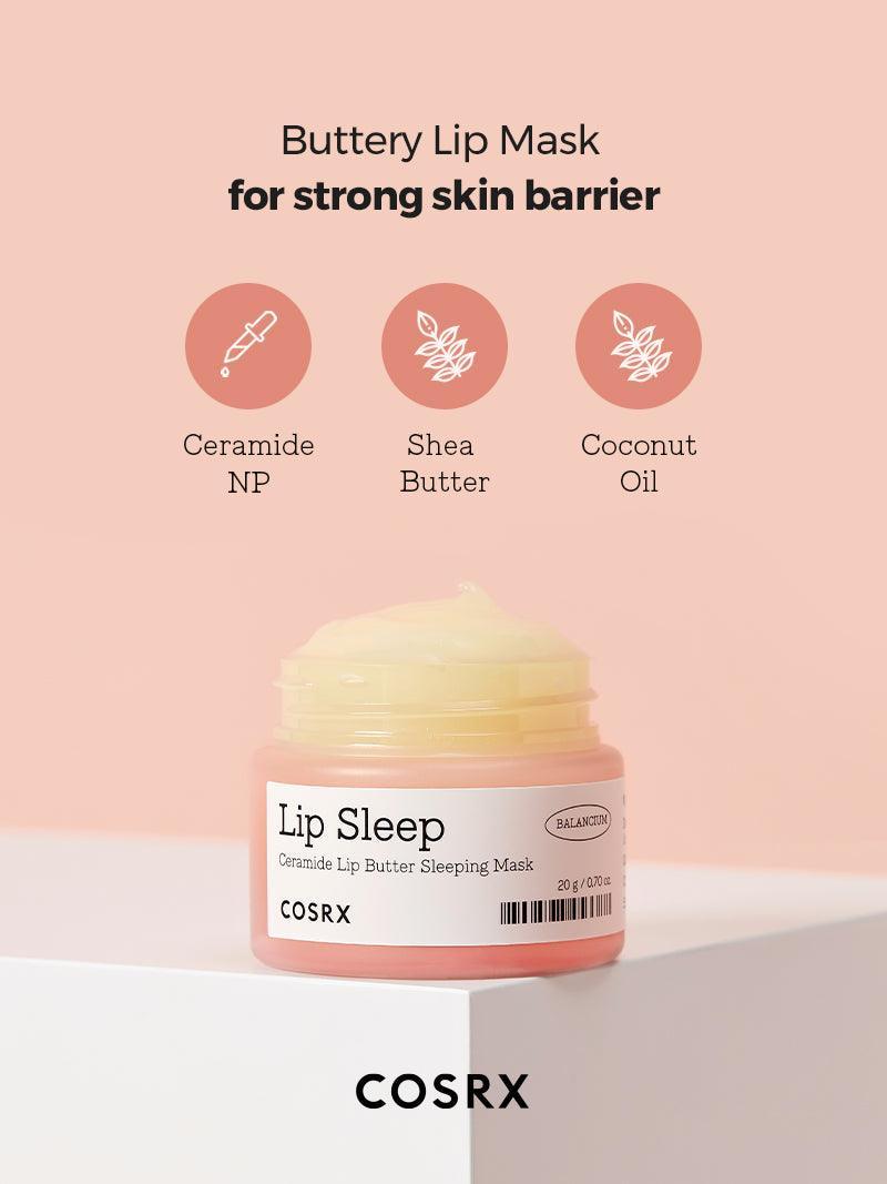 Cosrx Ceramide Lip Butter Sleeping Mask – Contains shea butter and ceramide to lock in moisture and protect lips