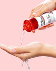 Some By Mi Snail Truecica Miracle Repair Toner – Close-up of the toner being applied with a cotton pad, showing its smooth and hydrating formula for repairing damaged skin.