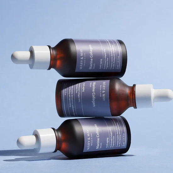 Mary & May Marine Collagen Serum – A 30ml bottle of lightweight serum containing 95% plant-based marine collagen to boost skin elasticity, reduce wrinkles, and promote firm, smooth skin.
