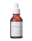 Mary & May Niacinamide Chaenomeles Sinensis Serum – A 30ml bottle of brightening serum with 2% Niacinamide and 93% Chaenomeles Sinensis extract designed to even out skin tone and texture.