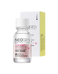 Neogen A Clear Soothing Pink Eraser in its original 15 ml bottle, with a clear label indicating key ingredients like calamine and salicylic acid.