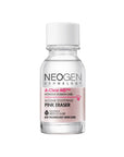 Neogen A Clear Soothing Pink Eraser bottle with visible pink sediment at the bottom, highlighting the soothing and acne-fighting properties of the treatment.