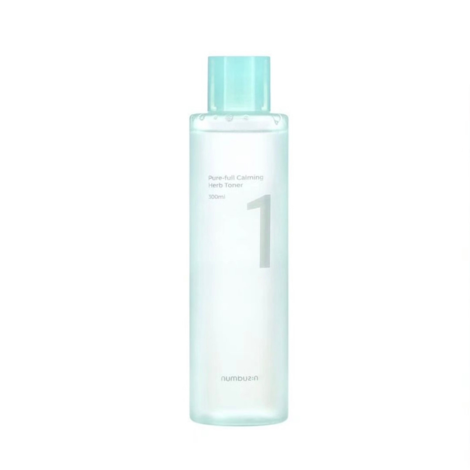 numbuzin toners Numbuzin No.1 Pure-Full Calming Herb Toner (300 ml) featuring a sleek, minimalistic bottle design with key calming herbs like Centella Asiatica, Houttuynia Cordata, and Licorice.
