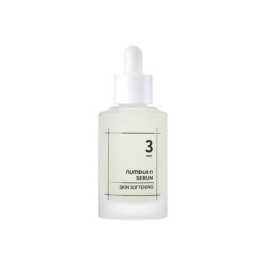 Numbuzin Serum 3 Skin Softening Serum (50 ml) featuring the sleek, modern bottle design with a focus on brightening, hydration, and smooth skin benefits.