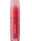 Peripera Ink Mood Glowy Tint available in 6 colors featuring a glossy, hydrating formula with a Triple Layer Glow Mechanism for a fresh, plumped look.