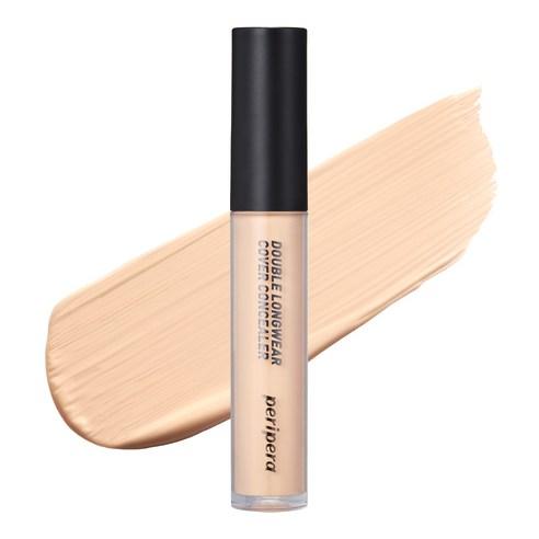 Peripera Double Longwear Cover Concealer, featuring a double powder formula for smooth, long-lasting coverage that effectively hides blemishes, dark circles, and imperfections.