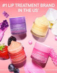 Laneige Lip Sleeping Mask EX in various flavors – Choose from Apple Lime, Grapefruit, Berry, and Mint Choco for a refreshing, scented lip treatment
