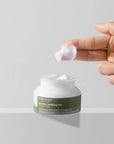 Close-up of the creamy texture of Mary & May Sensitive Soothing Gel Blemish Cream – A smooth, non-greasy gel that absorbs quickly into the skin to provide instant relief and hydration.