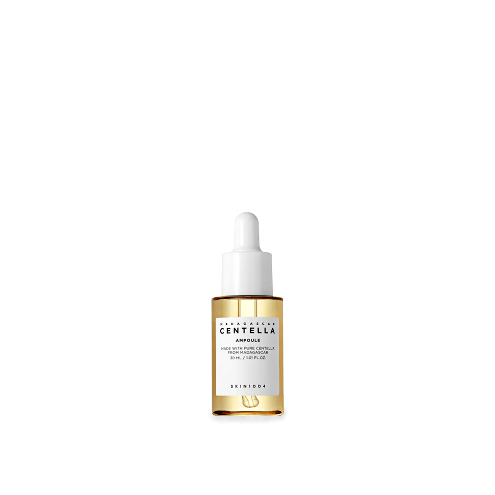 Skin1004 Madagascar Centella Asiatica Ampoule – Calming serum with Centella Asiatica extract for redness, acne, and irritation.