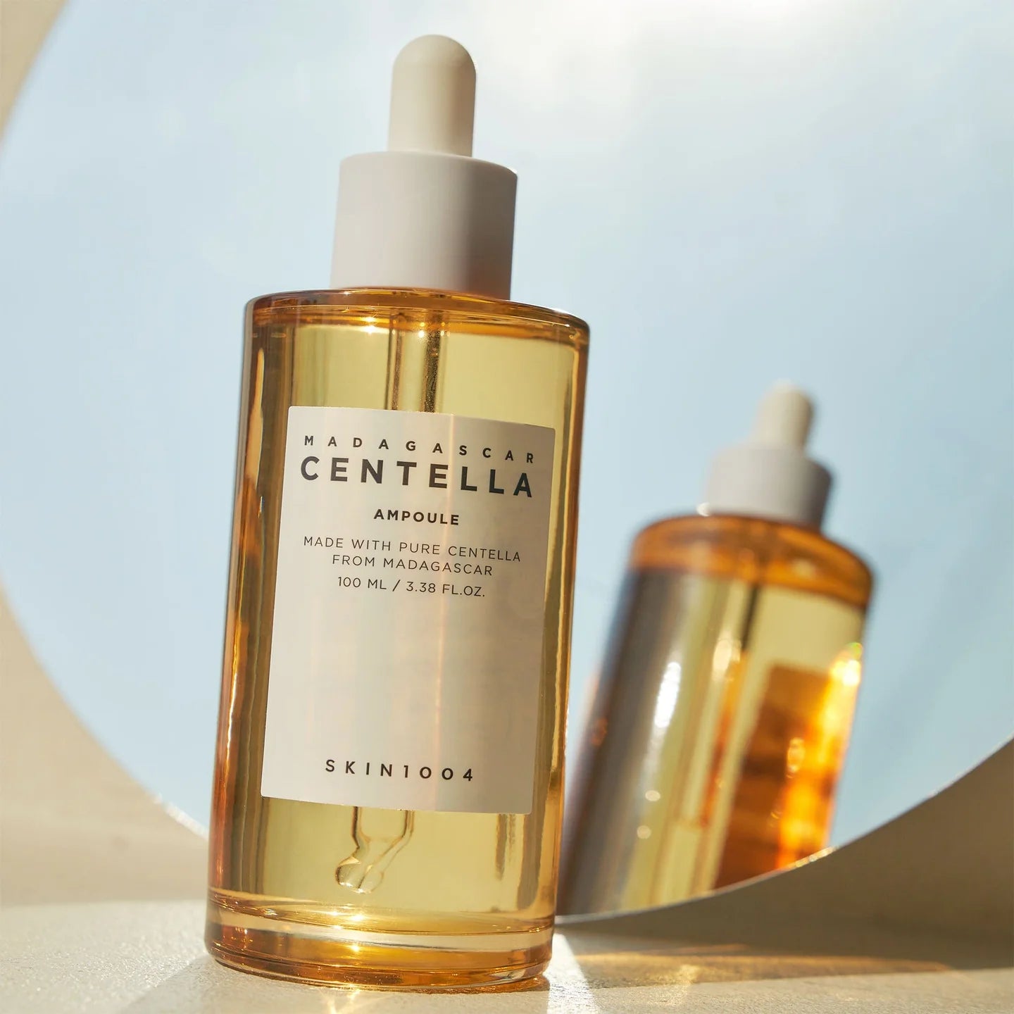 Skin1004 Madagascar Centella Asiatica Ampoule – Calming serum with Centella Asiatica extract for redness, acne, and irritation.