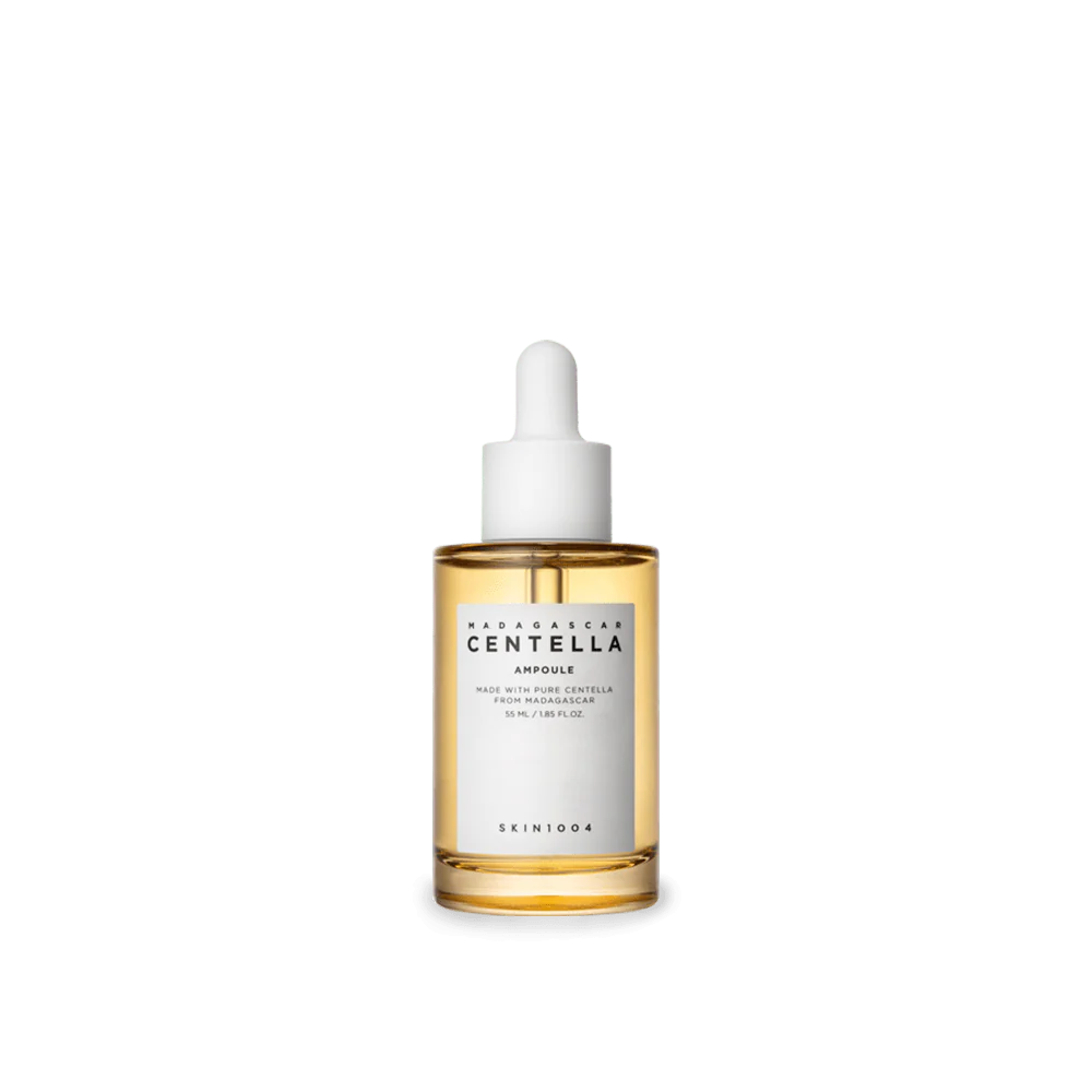Skin1004 Madagascar Centella Asiatica Ampoule – Calming serum with Centella Asiatica extract for redness, acne, and irritation.