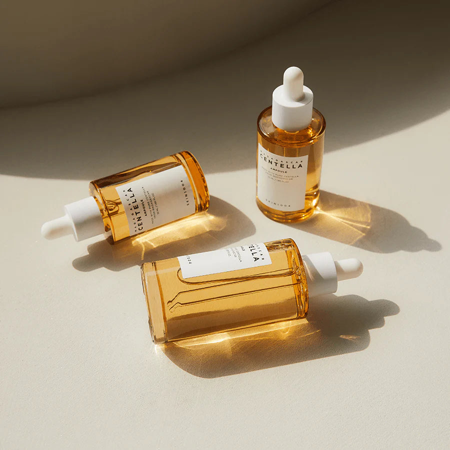 Skin1004 Madagascar Centella Asiatica Ampoule – Calming serum with Centella Asiatica extract for redness, acne, and irritation.