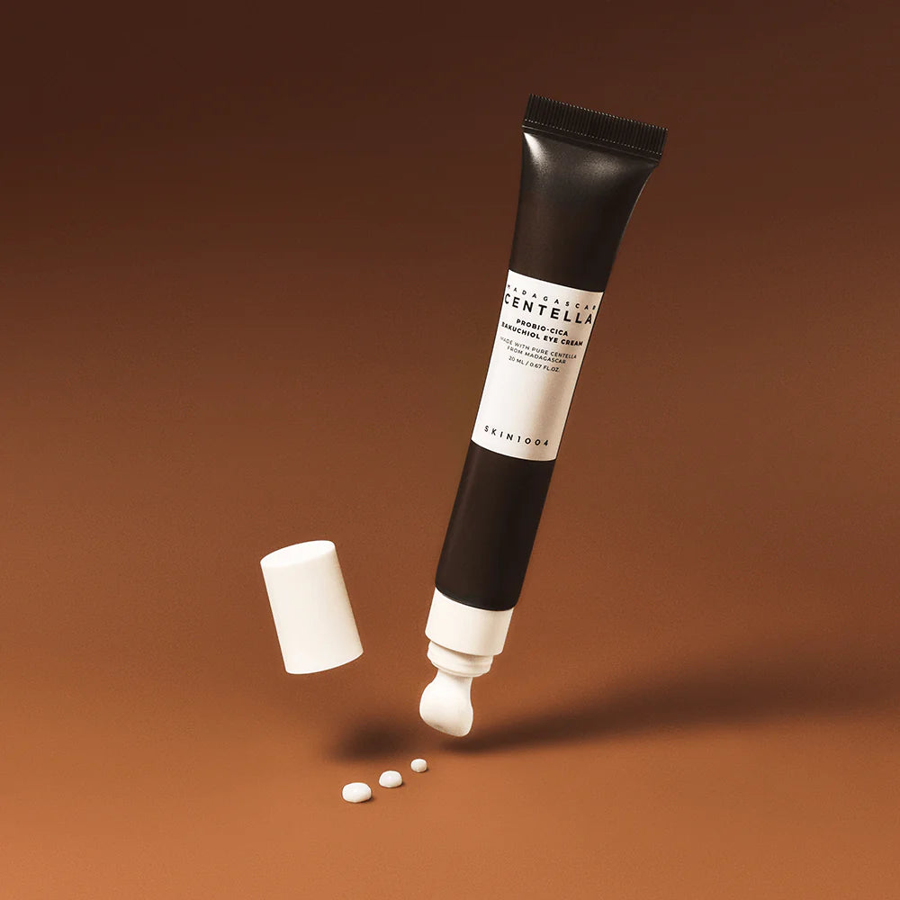 Skin1004 Probio-Cica Bakuchiol Eye Cream – A gentle eye cream enriched with fermented Centella Asiatica and Bakuchiol, designed to hydrate and reduce wrinkles around the eyes.