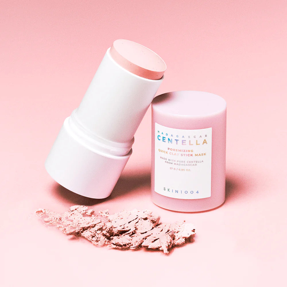 Close-up of SKIN1004 Madagascar Centella Poremizing Quick Clay Stick Mask – Smooth, moist clay texture for easy application and removal.