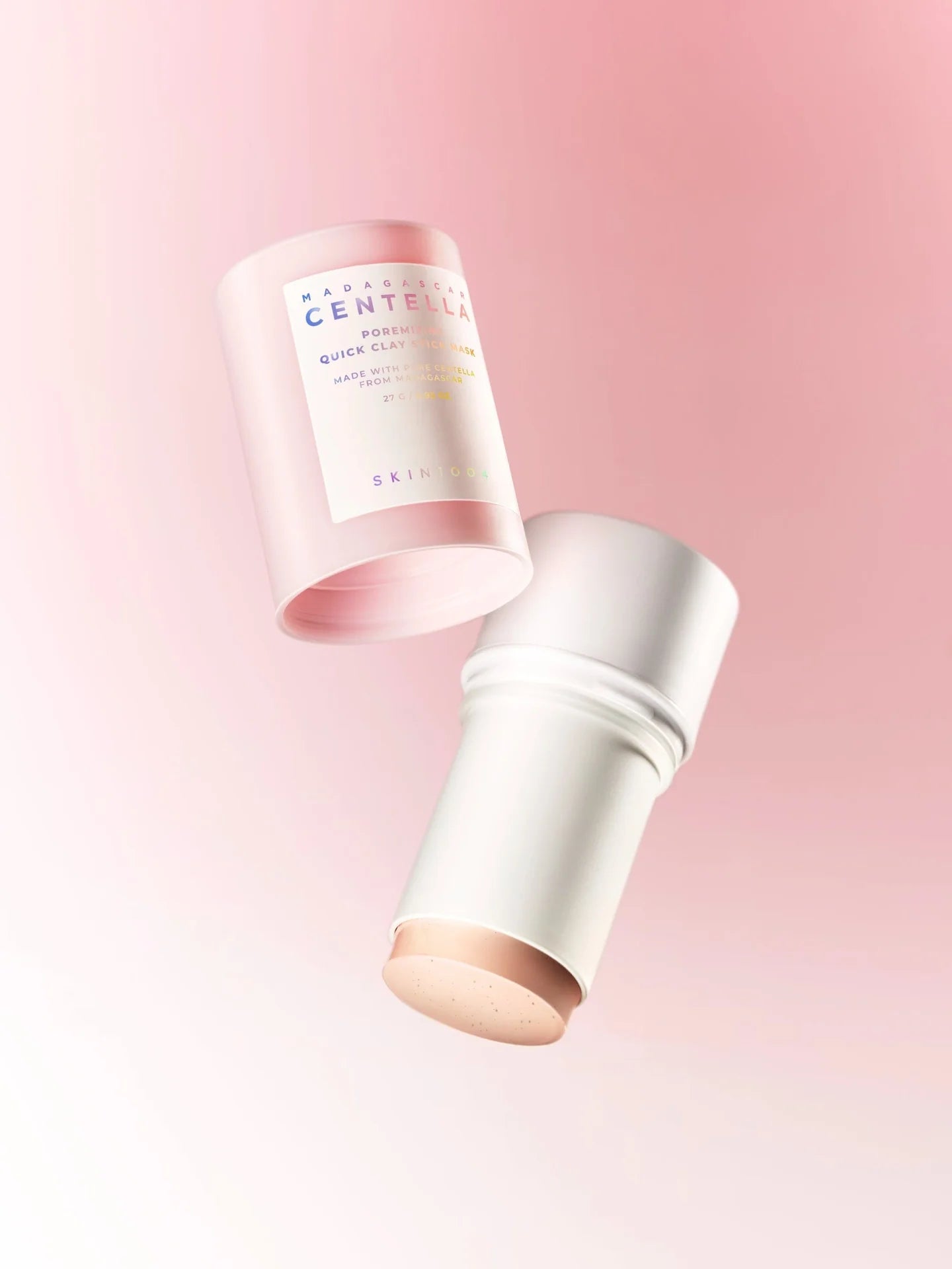 Close-up of SKIN1004 Madagascar Centella Poremizing Quick Clay Stick Mask – Smooth, moist clay texture for easy application and removal.