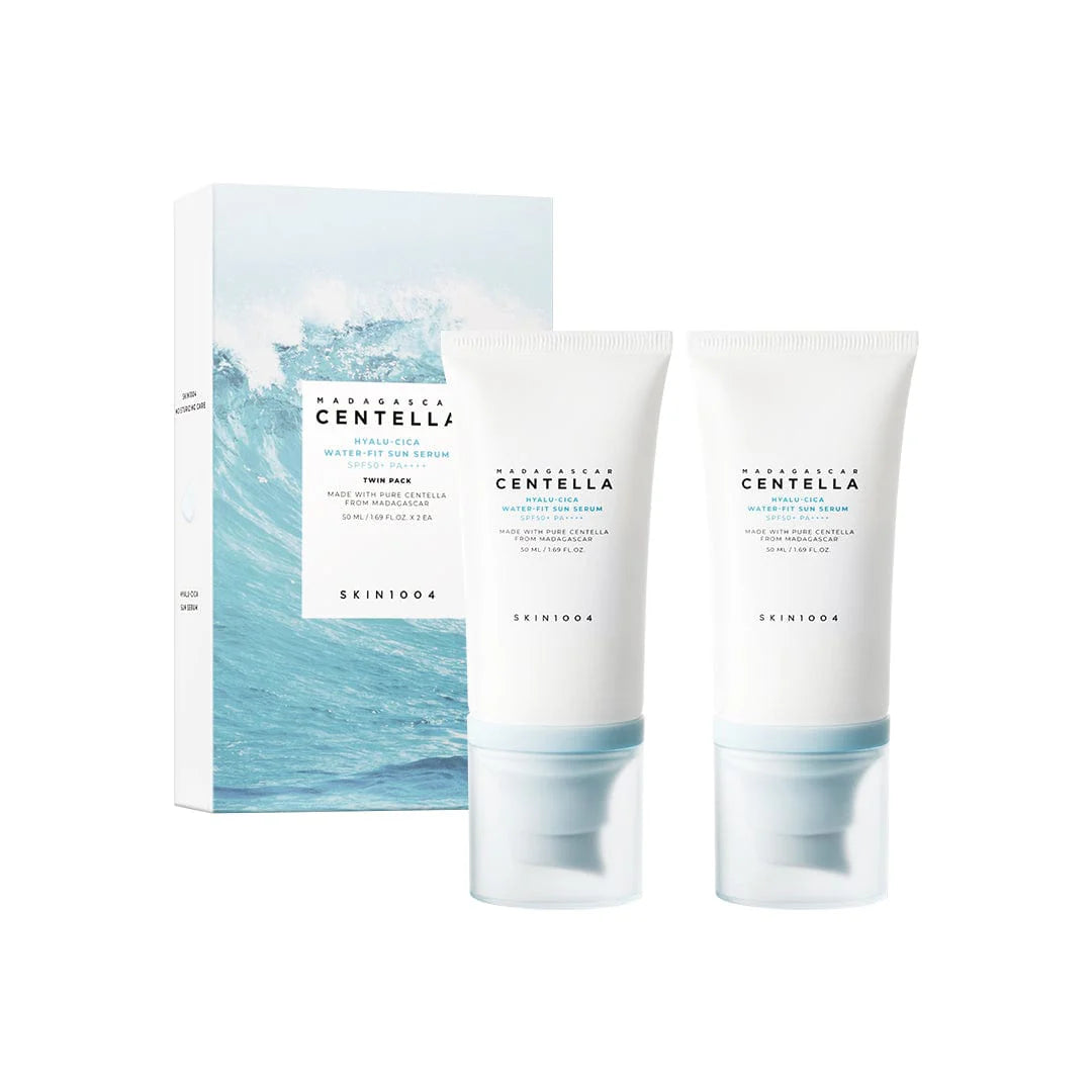 Skin1004 Hyalu-Cica Water-Fit Sun Serum packaging – Eco-friendly, lightweight bottle designed for easy daily application.