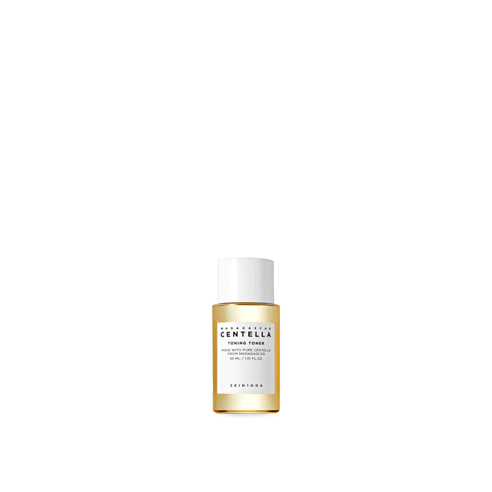 Skin1004 Madagascar Centella Toning Toner – A gentle exfoliating toner with Centella Asiatica and PHA to improve skin texture and hydration.