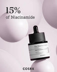 COSRX The Niacinamide 15 Serum in sleek 20ml bottle – powerful formula with 15% niacinamide to clear acne, control oil, and brighten skin