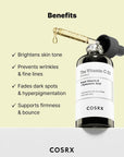 Cosrx The Vitamin C 23 Serum – 23% pure Vitamin C serum in a two-layer formula that brightens skin, reduces wrinkles, and evens out skin tone