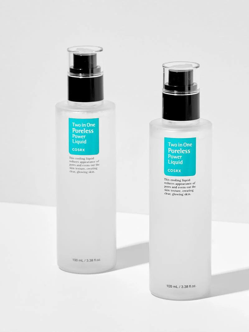 COSRX Two In One Poreless Power Liquid – pore-tightening essence and toner in one to visibly reduce large pores and control excess oil