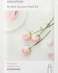 Innisfree Energy Mask – Eco-friendly sheet mask with plant-based ingredients like Kombucha, Aloe, Green Tea, and Pomegranate for hydration and skin glow rose