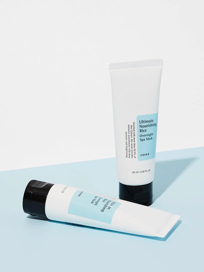 COSRX Ultimate Nourishing Rice Overnight Spa Mask – creamy, hydrating overnight mask with 68% rice extract for brightening and softening skin