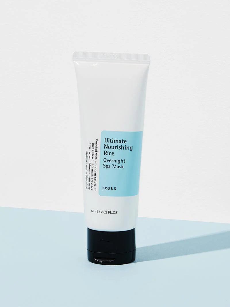 COSRX Ultimate Nourishing Rice Overnight Spa Mask – creamy, hydrating overnight mask with 68% rice extract for brightening and softening skin