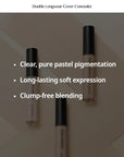 Peripera Double Longwear Cover Concealer, featuring a double powder formula for smooth, long-lasting coverage that effectively hides blemishes, dark circles, and imperfections.
