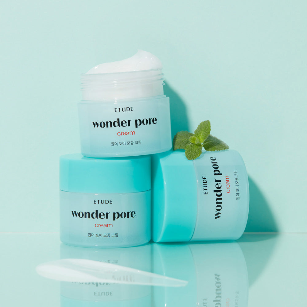 Etude House Wonder Pore Cream 75ml jar with lightweight gel formula for oily and combination skin