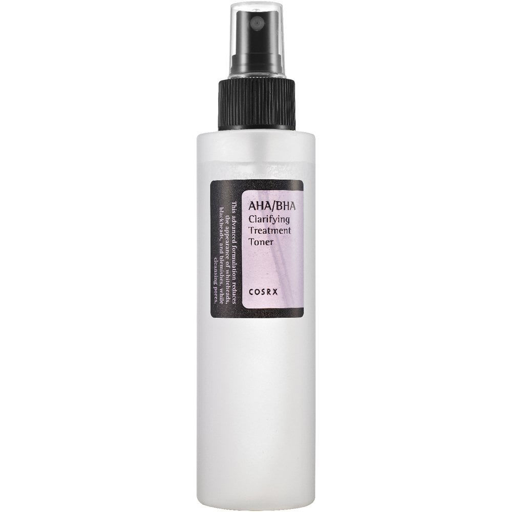 COSRX AHA BHA Clarifying Treatment Toner – gentle exfoliating toner that clears pores, controls oil, and hydrates for smooth, refreshed skin