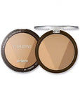 Peripera Ink V Shading contour powder in a compact size, designed for creating natural 3D shading on the face. Comes in three shades: Almond Brown 01, Cacao Brown 02, and Hazel Gray, providing a sculpted, soft, and smooth contour finish.