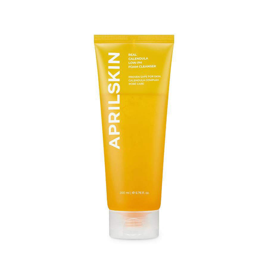 Aprilskin Real Calendula Low pH Foam Cleanser with 5.5 pH for gentle, hydrating cleansing of sensitive skin