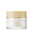 I’m From Rice Cream with rice bran extract, a lightweight moisturizer that brightens skin, hydrates, and strengthens the skin barrier, ideal for oily and acne-prone skin