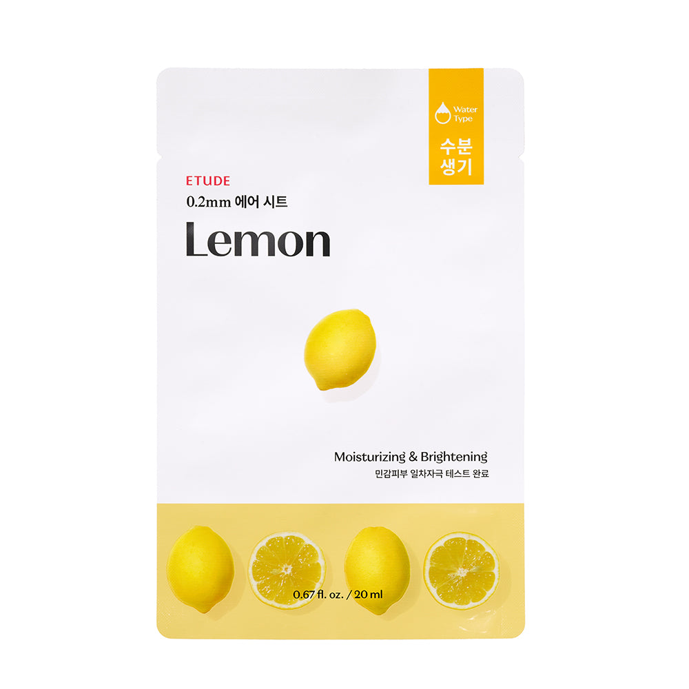Etude House 0.2mm Therapy Air Sheet Mask – available in aloe, tea tree, green tea, and more for various skin benefits