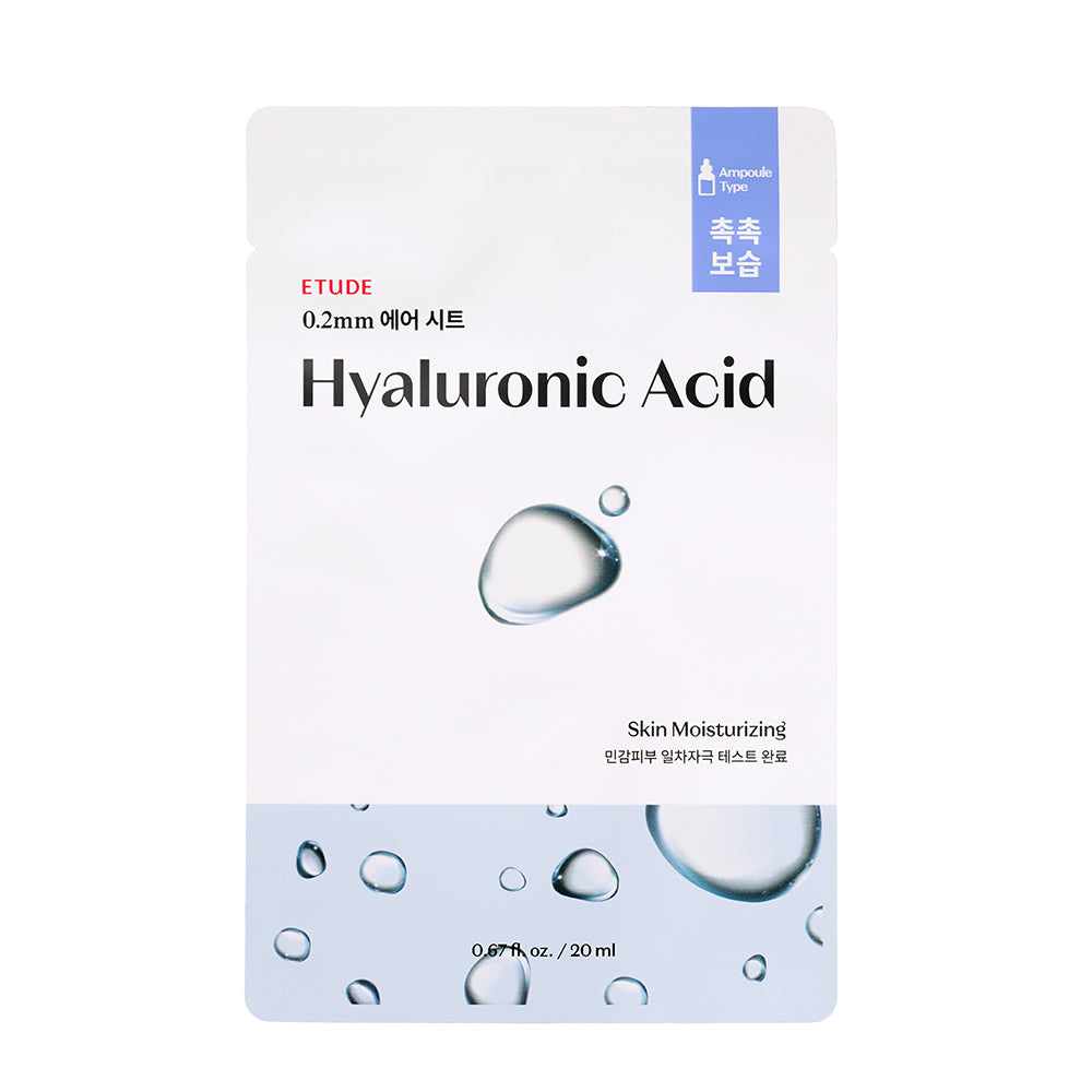 Etude House 0.2mm Therapy Air Sheet Mask – available in aloe, tea tree, green tea, and more for various skin benefits