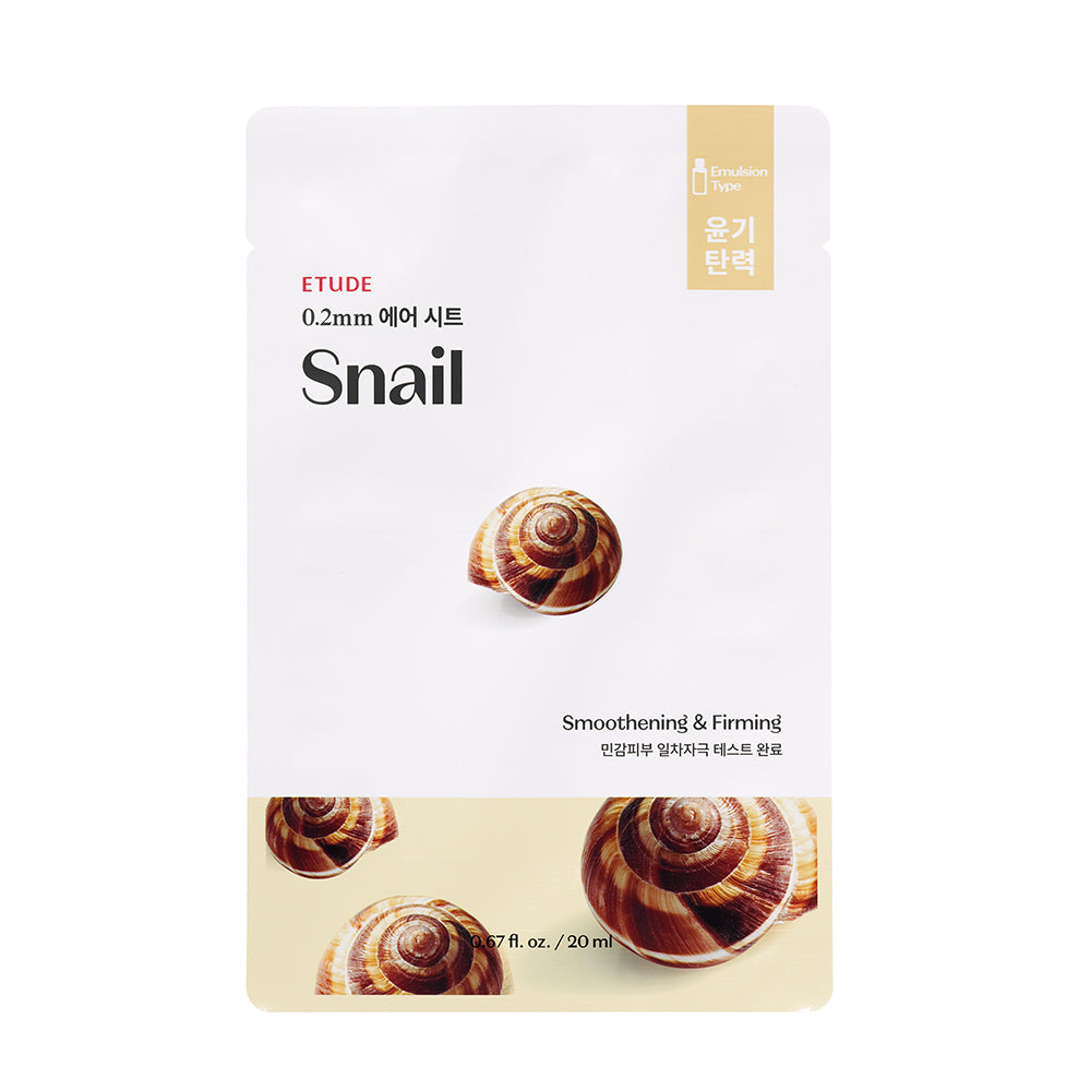 Etude House 0.2mm Therapy Air Sheet Mask – available in aloe, tea tree, green tea, and more for various skin benefits
