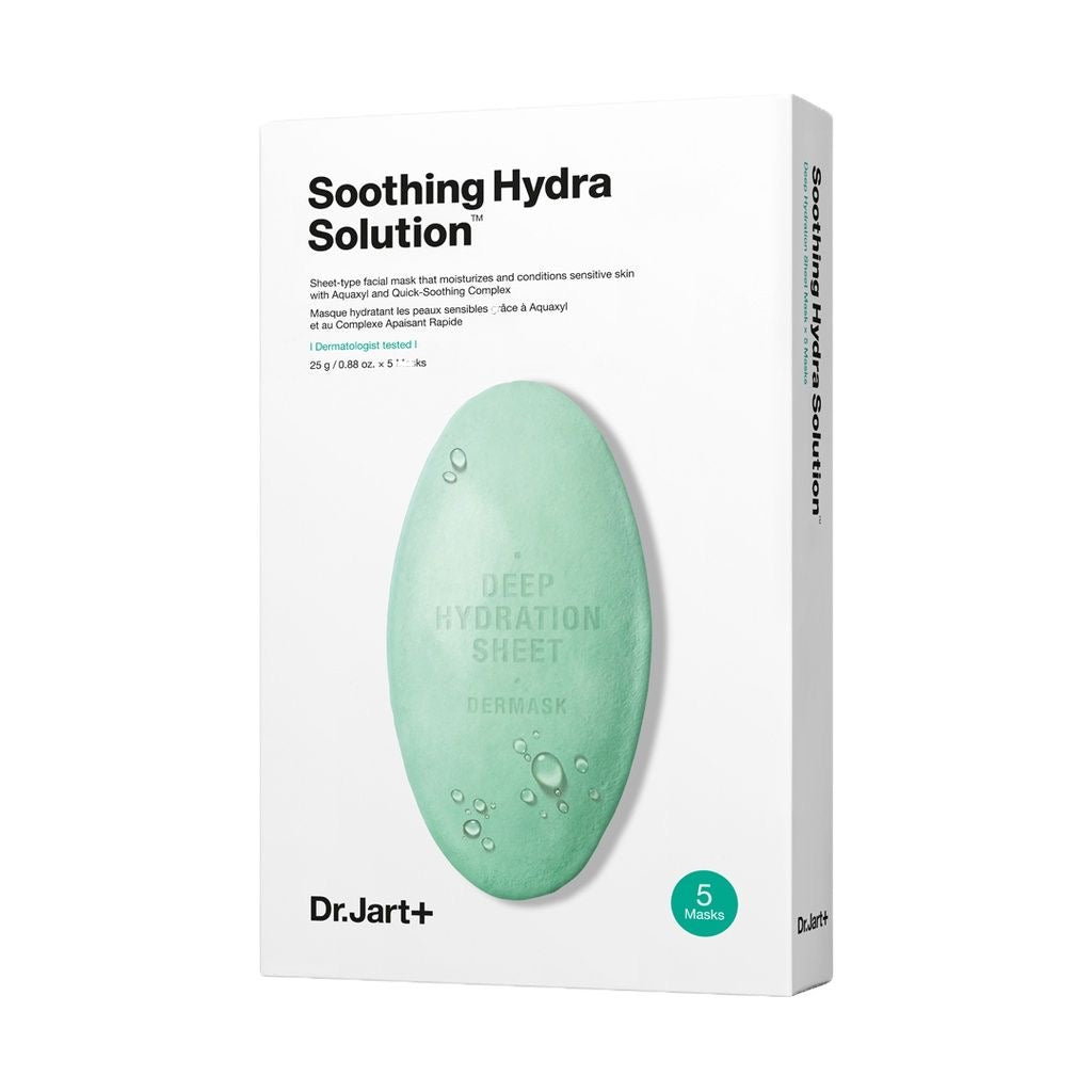 Dr. Jart Dermask Water Jet Soothing Hydra Solution – soothing sheet mask that hydrates, calms, and protects sensitive skin