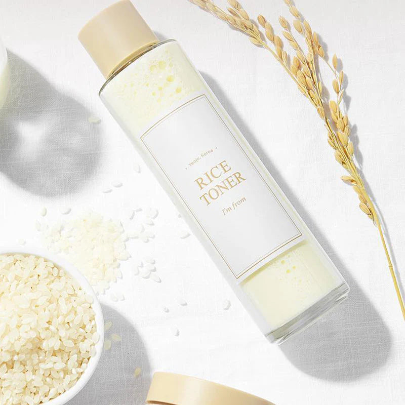 Moisturizing I’m From Rice Toner for soft, glowing skin with Goami rice extract and niacinamide. Ideal for dry, rough skin