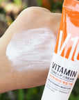 Some By Mi V10 Vitamin Tone-Up Cream – Demonstrating how to apply the cream to the face and body, gently massaging it for smooth and hydrated skin.
