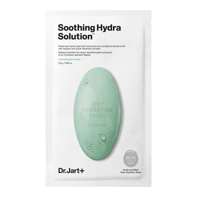 Dr. Jart Dermask Water Jet Soothing Hydra Solution – soothing sheet mask that hydrates, calms, and protects sensitive skin